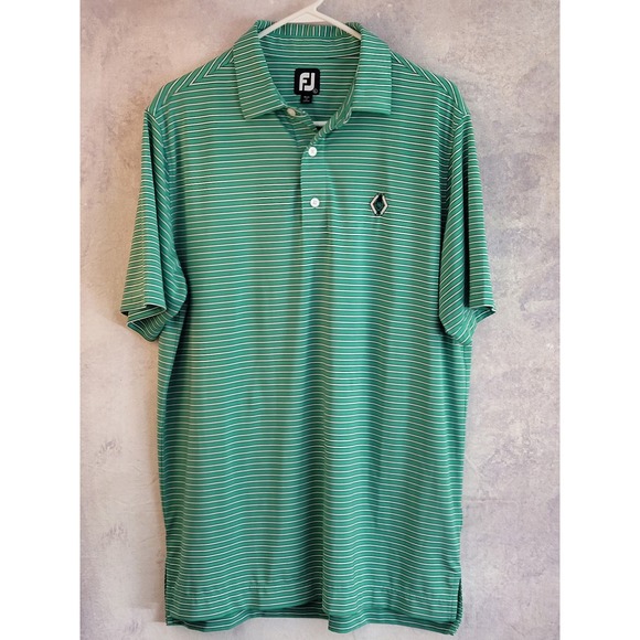 Foot Joy FJ polo green short sleeves shirt sz Large - Picture 3 of 9